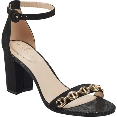 Bandolino Abilyn2 Womens Round Toe Ankle Strap Heels In Black