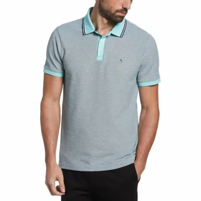 Original Penguin Birdseye Polo Shirt In Aruba Blue In Multi