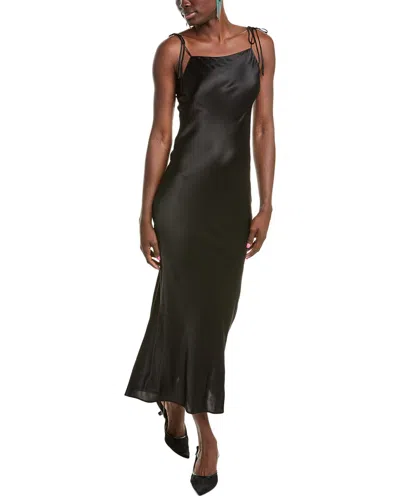 Mother Of All Donna Silk-blend Slip Dress In Black