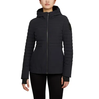 Pajar Women's London Packable Mixed-quilt Rain Jacket In Black