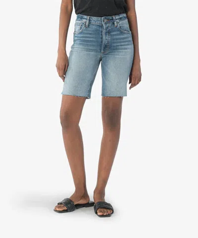 Kut From The Kloth Margot High Waist Cutoff Denim Bermuda Shorts In Multi