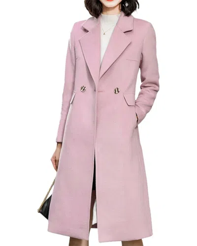 Rvhswds Long Trench Coat In Pink
