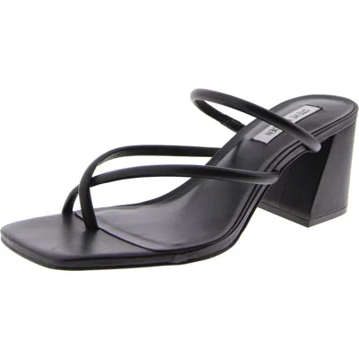 Steve Madden Effie Womens Slip On Toe Loop Slide Sandals In Black