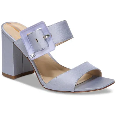 Shop Sam Edelman Dalton Womens Buckle Square Toe Heels In Blue