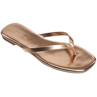 French Connection Morgan Womens Leather Toe Post Flip-flops In Multi