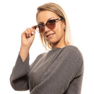 BALLY BALLY BY0012-H 5456U UNISEX SUNGLASSES - BROWN FRAME, PINK MIRRORED LENSES 