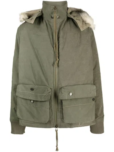 Greg Lauren Army Tent Retro Zip-up Jacket In Beige