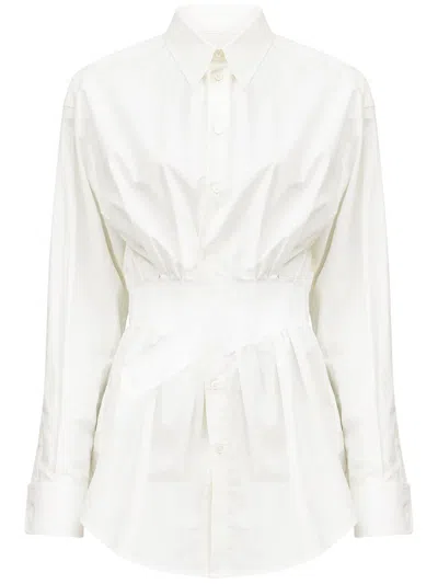 Mm6 Maison Margiela "taped" Shirt In White