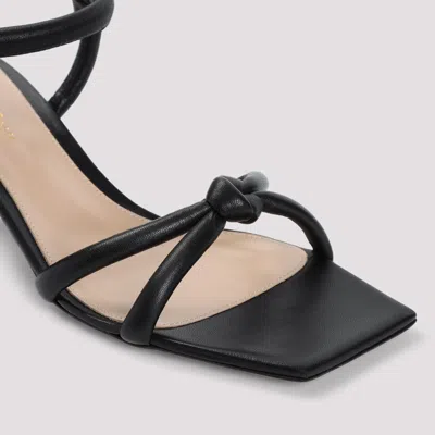 Gianvito Rossi Block Heel Nappa Leather Sandals In Black
