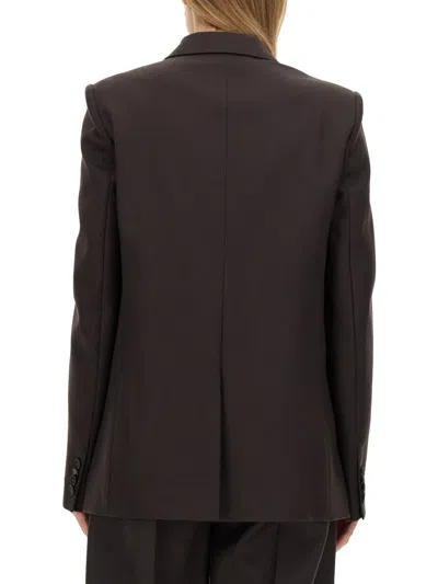Stella Mccartney Stella Mc Cartney Chocolate Coloured Wool Double Breasted Jacket
