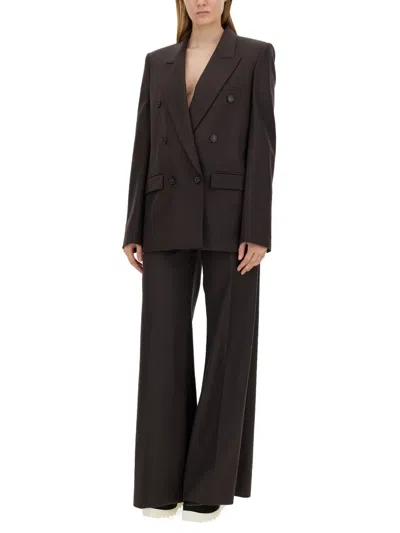 Stella Mccartney Stella Mc Cartney Chocolate Coloured Wool Double Breasted Jacket