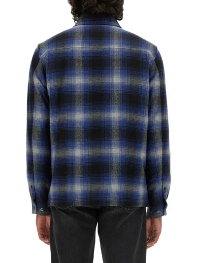 Woolrich Checked Italian Wool Blend Alaskan Padded Overshirt