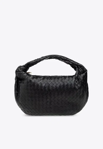 Bottega Veneta Jodie Intrecciato Leather Top Handle Bag In Black
