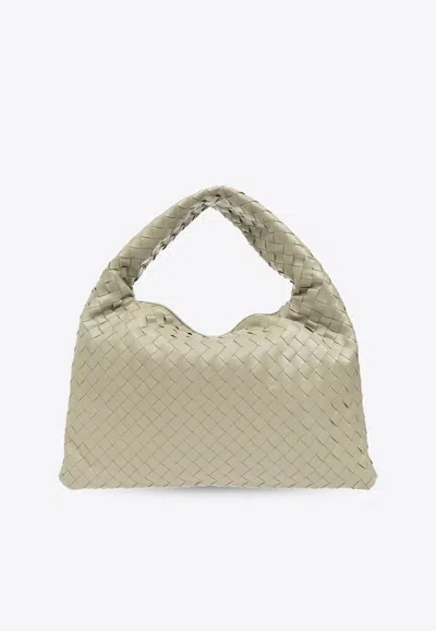 BOTTEGA VENETA SMALL HOP INTRECCIATO LEATHER SHOULDER BAG 