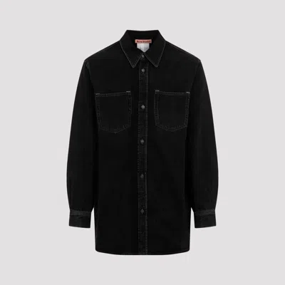 Acne Studios Corduroy Button-up Shirt In Black