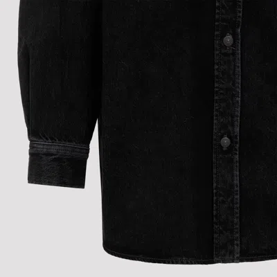 Acne Studios Corduroy Button-up Shirt In Black