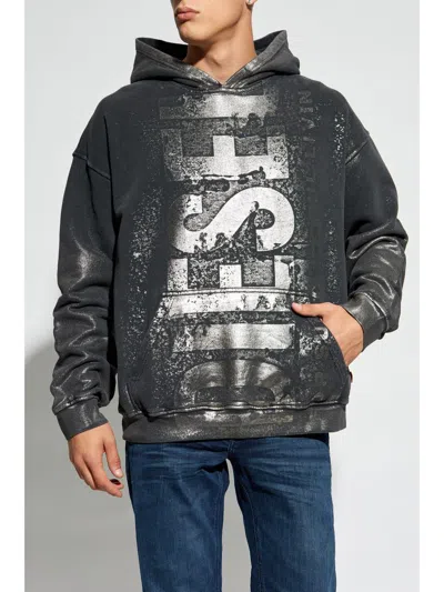 Diesel Men's Classic Logo Hoodie In Black