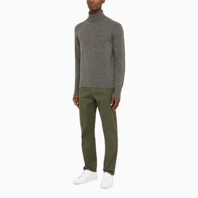 Drumohr Grey Wool Turtleneck In Tan