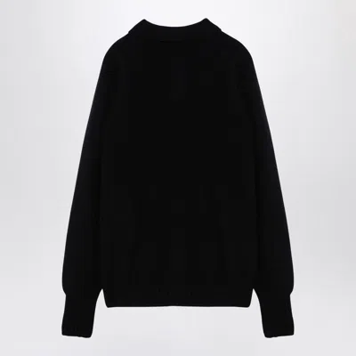 Drumohr Platinum-coloured Wool Polo Jumper In White