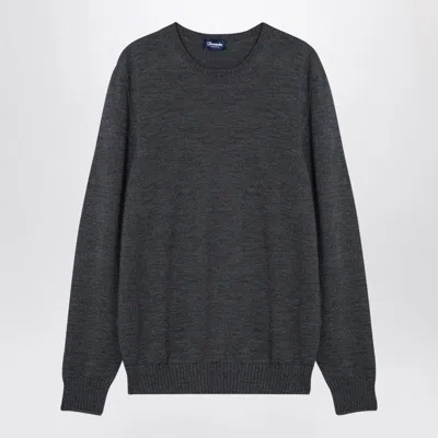 Drumohr Merino Wool Crewneck Sweater In Gray