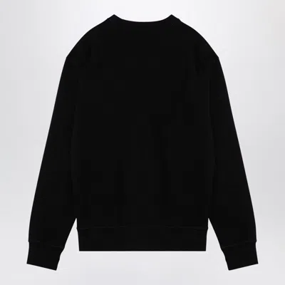 Dsquared2 Black Cotton Crewneck Sweatshirt With Logo In Black