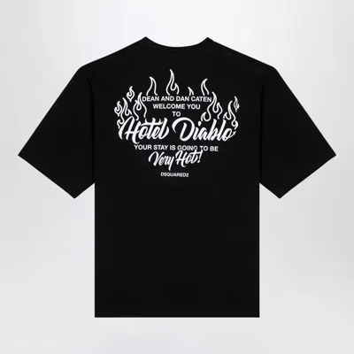 Dsquared2 Hotel Diablo Printed T-shirt In Black