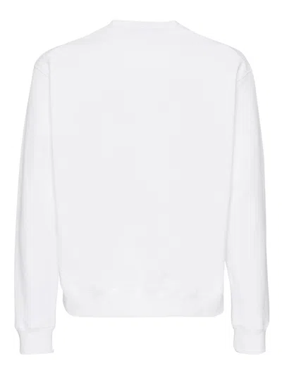 Dsquared2 Logo-print Cotton Sweatshirt In White