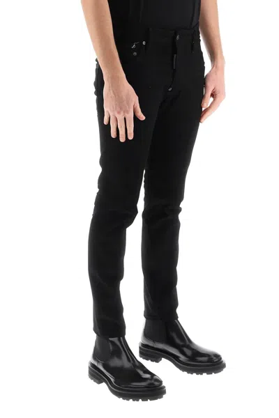 Dsquared2 Cotton Cargo Trouser With Logo Patch In Black