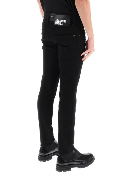 Dsquared2 Cotton Cargo Trouser With Logo Patch In Black