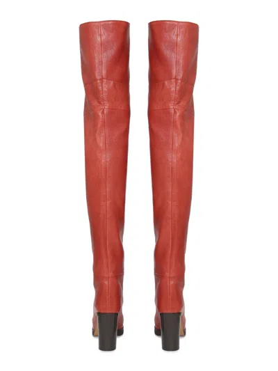 Shop Isabel Marant Soft Leather High Heel Cuissard Boots In Brown