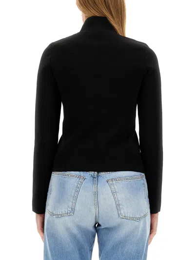 Jw Anderson J. W. Anderson Fitted Cardigan With Zipper In Black
