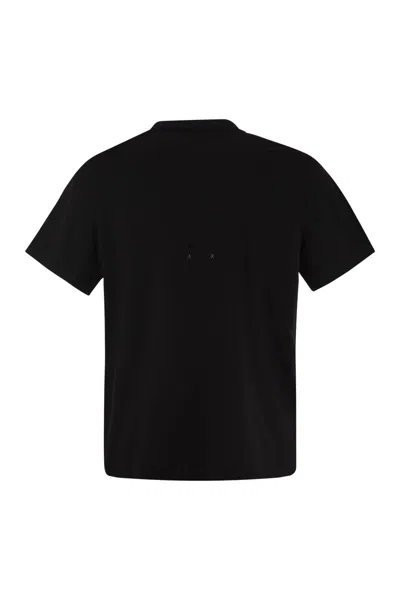 Moncler Soft Cotton Short Sleeve Crew Neck T-shirt In Black