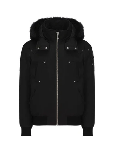 Moose Knuckles Ballistic Bomber Jacket In Black