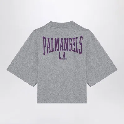 Palm Angels College Crew-neck T-shirt In Gray