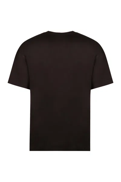 Palm Angels College Print T-shirt In Black