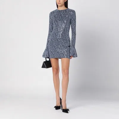 Rotate Birger Christensen Open-back Sequin Mini Dress In Multicolor