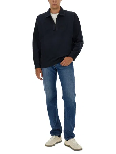 Stone Island Men Sweatshirt With Logo In Navy