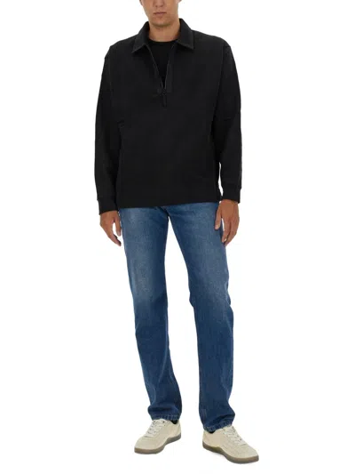 Stone Island Men Sweatshirt With Logo In Navy