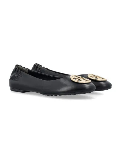 Tory Burch Elegant Ballet Flats For Women In Perfect_black_/_perfect_black_/_gol