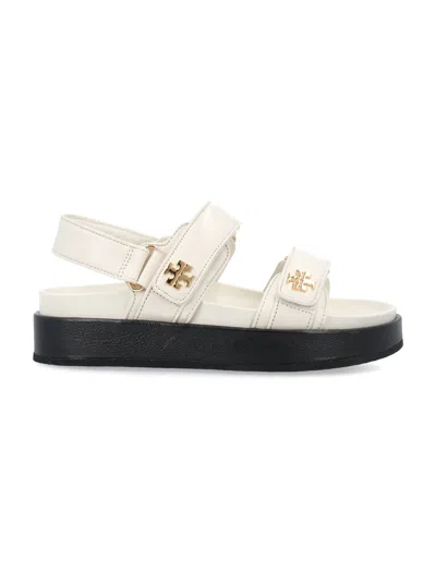 Tory Burch Pave Geo Bombe Miller Low Heel Sandal Shoes In New_ivory