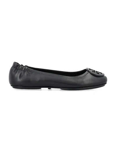 Tory Burch Mini Jetsetter Ballet Flats In Perfect_black_/_perfect_black