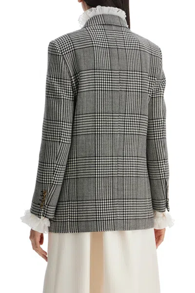 Shop Valentino Double-breasted Wool Blazer In White