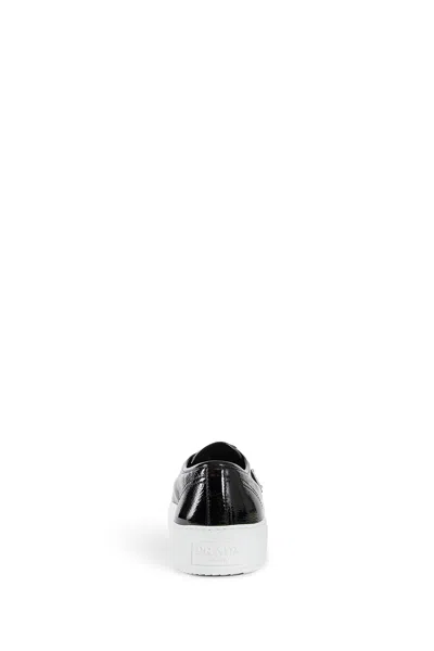 Prada Smash Naplak Leather Triangle Logo Low-top Sneakers In Black