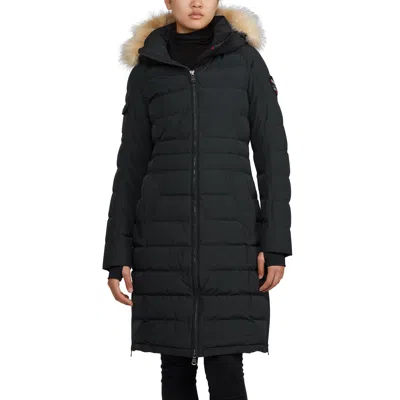 Pajar Venice Long Puffer With Removable Faux Fur Trim In Multi