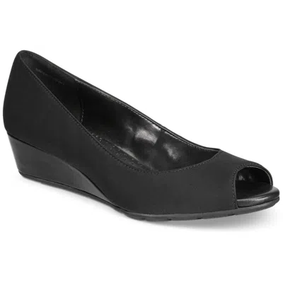 Shop Bandolino Candra3 Womens Patent Leather Dressy Wedge Heels In Black
