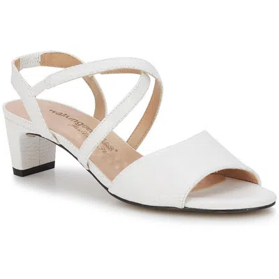 Walking Cradles Liza Womens Slip On Open Toe Heels In Multi