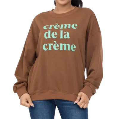 Rivir Women's Oversized Sweatshirt In Brown In Brown