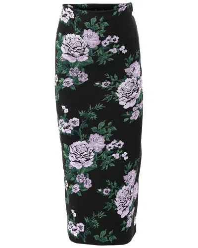 Carolina Herrera Floral-print Satin Midi Pencil Skirt In Multi