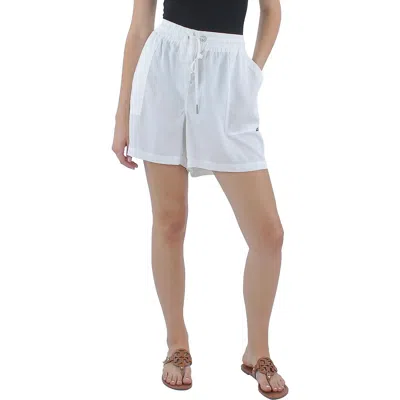 Dkny Jeans Womens Pull On Short High-waist Shorts In White