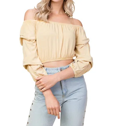 Honey Punch Wild Child Crop Top In Honey In Gold